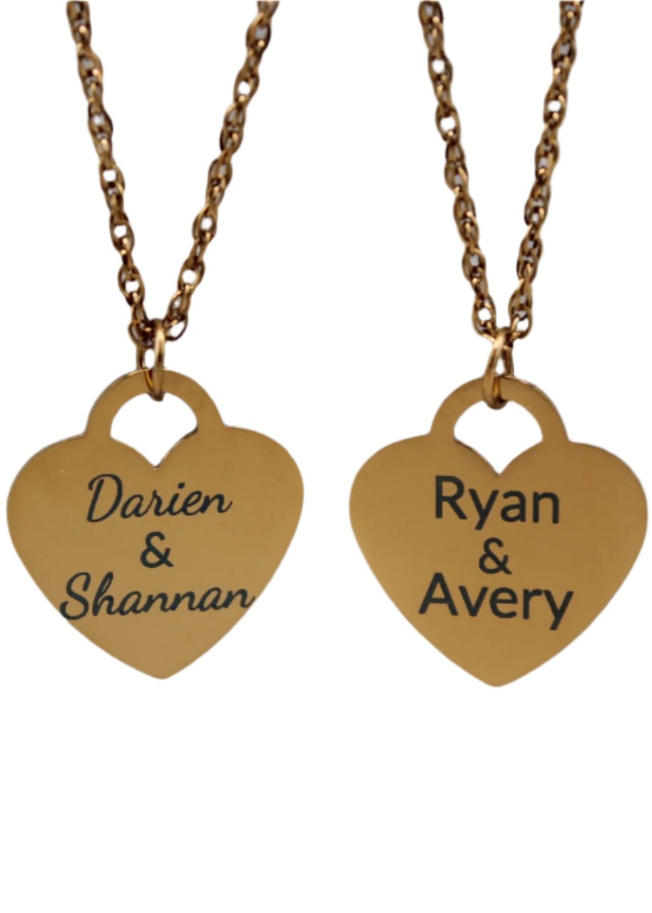 Heart Shaped Personalized Couples' Necklace