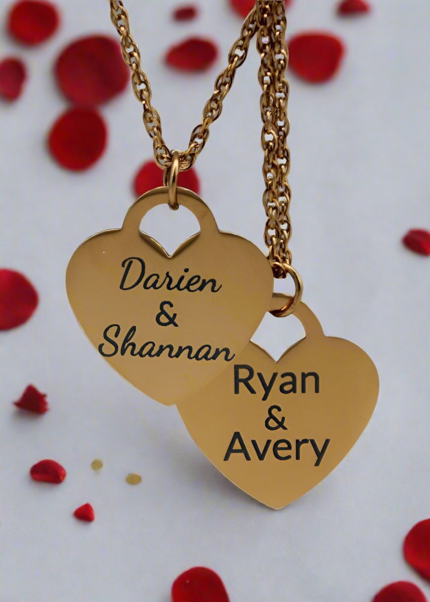 Heart Shaped Personalized Couples' Necklace