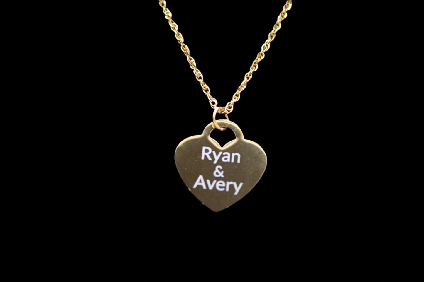 Heart Shaped Personalized Couples' Necklace