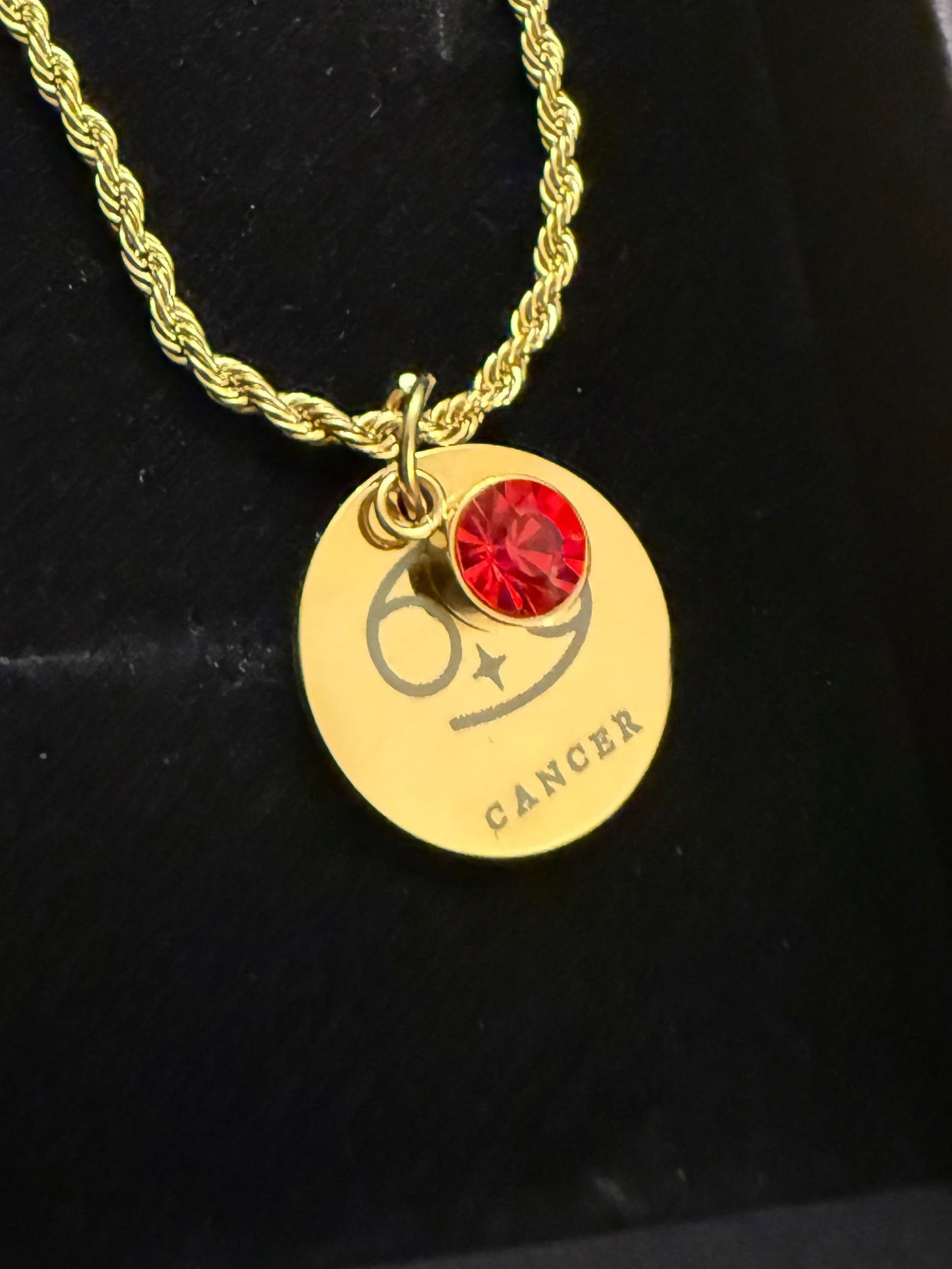 Birthstone Zodiac Horoscope Necklace