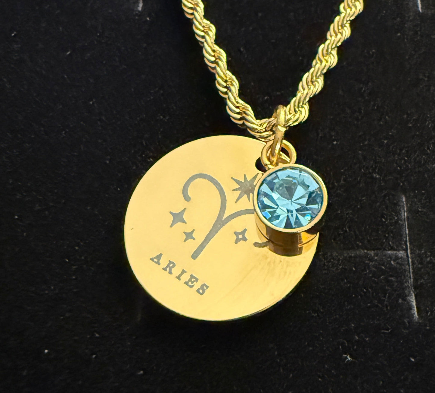 Birthstone Zodiac Horoscope Necklace