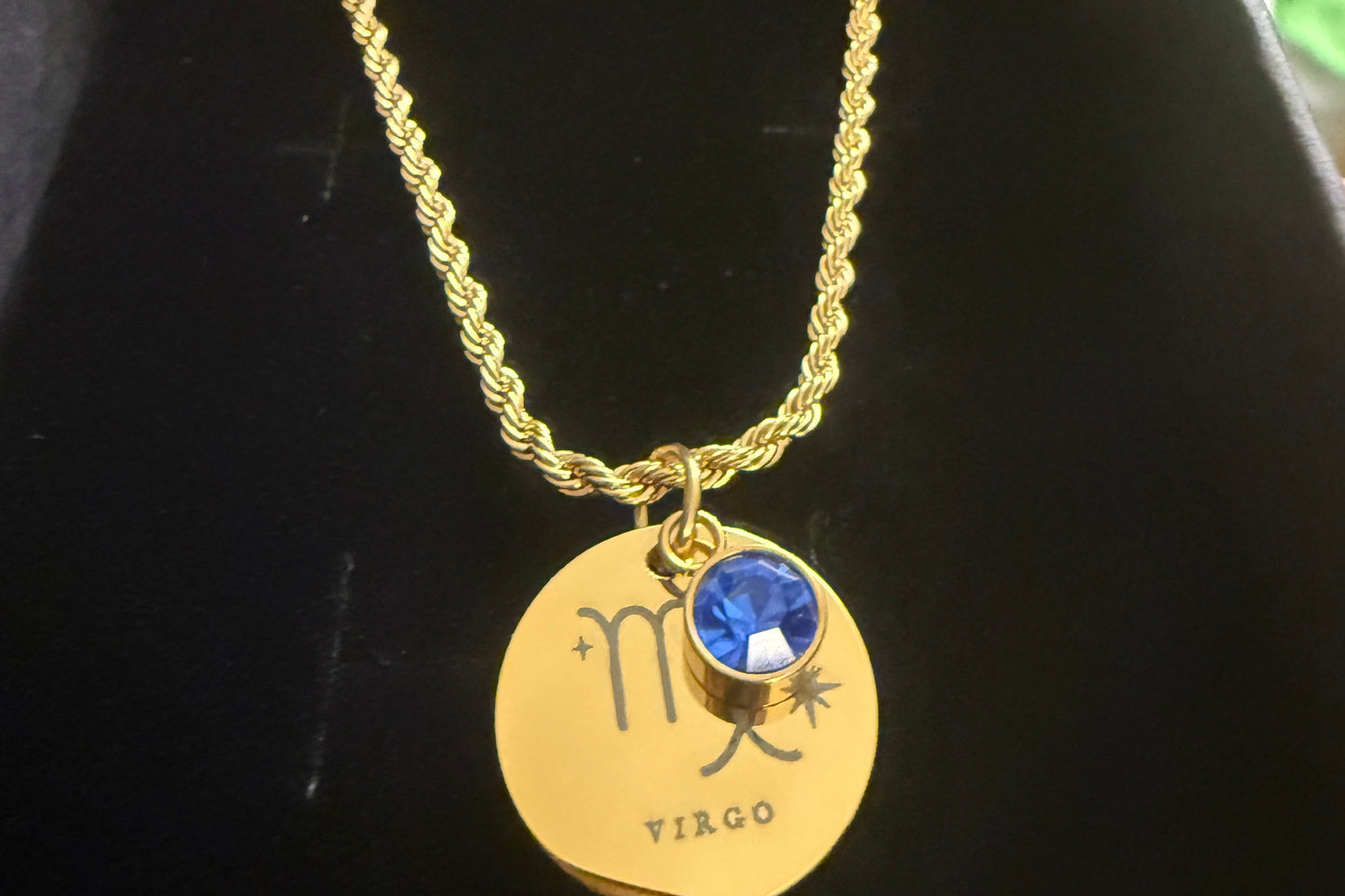 Birthstone Zodiac Horoscope Necklace