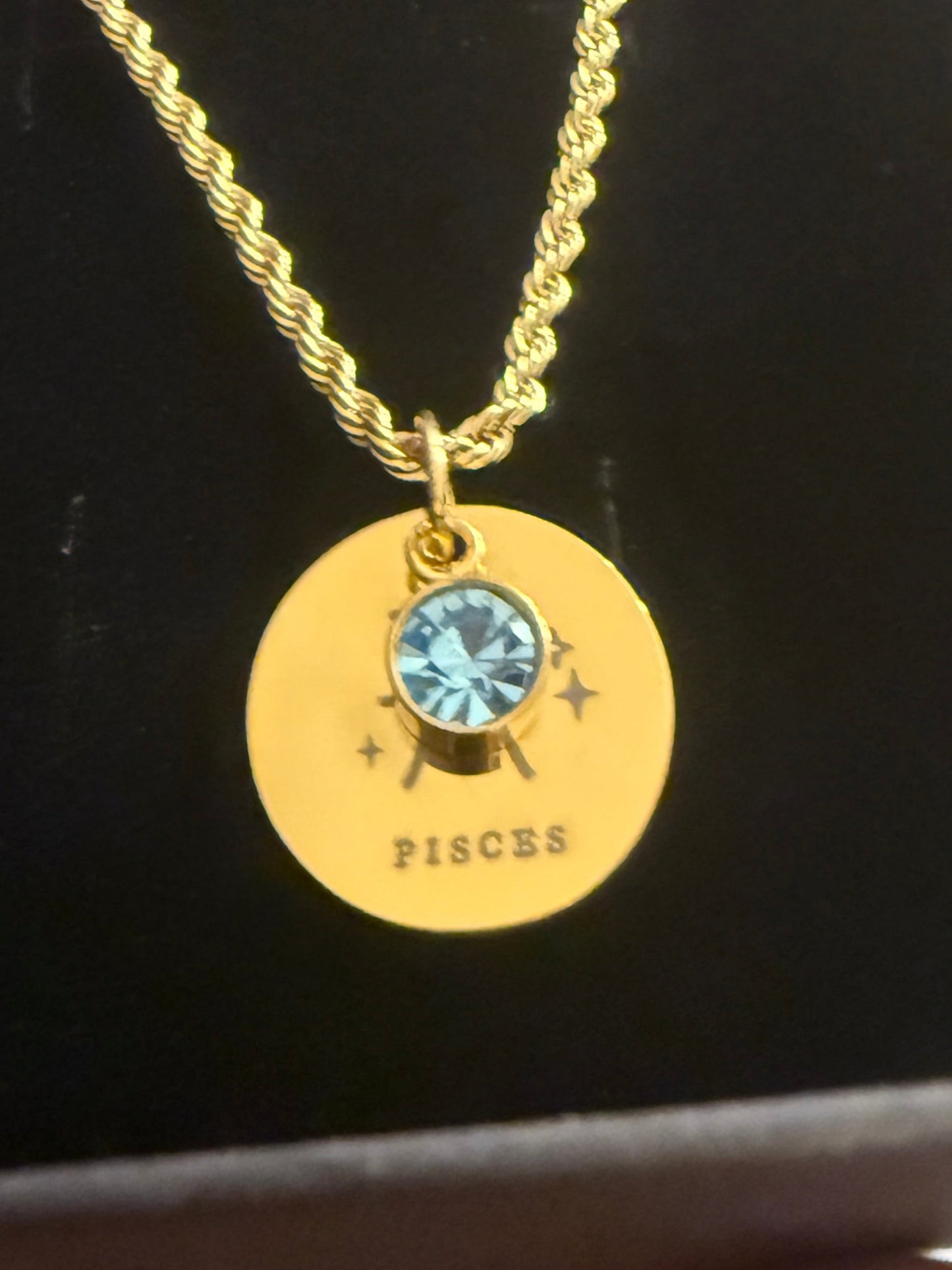Birthstone Zodiac Horoscope Necklace