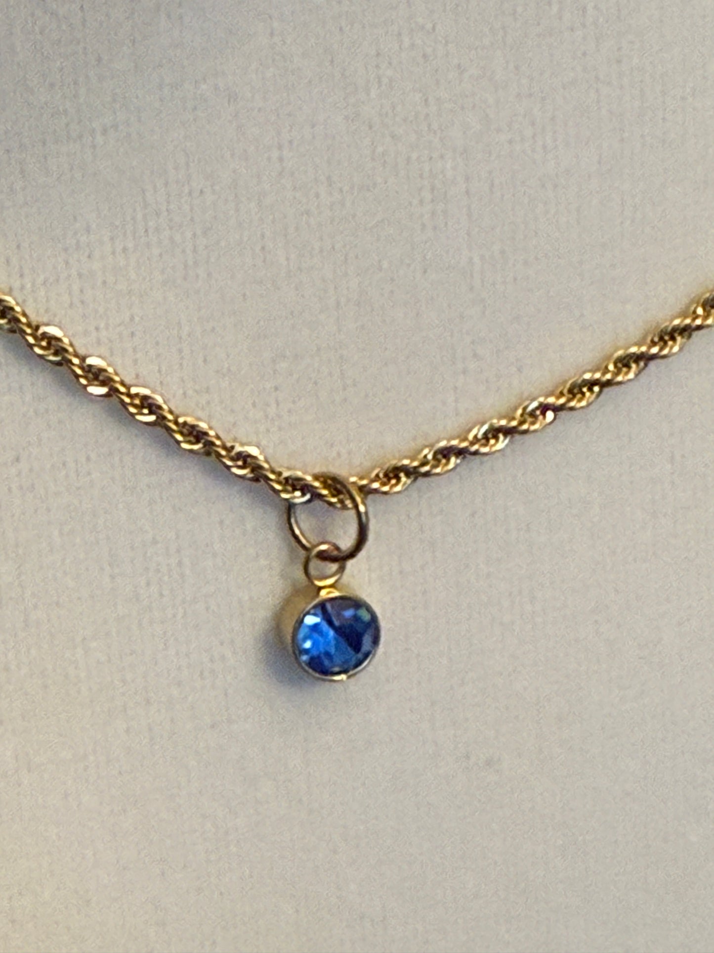 Dainty 18K PVD Gold Plated Stainless Steel Birthstone Necklace