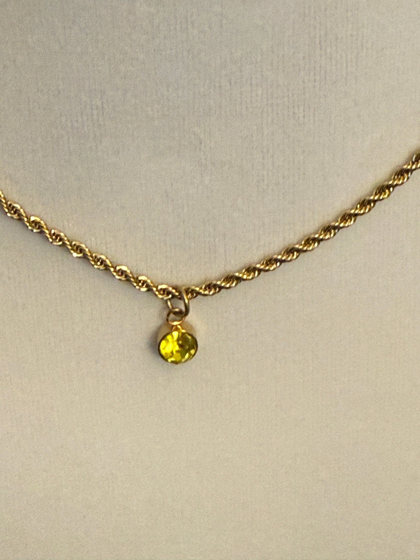 Dainty 18K PVD Gold Plated Stainless Steel Birthstone Necklace