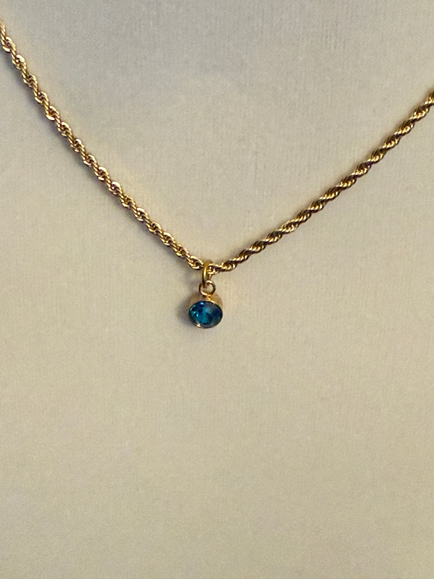 Dainty 18K PVD Gold Plated Stainless Steel Birthstone Necklace