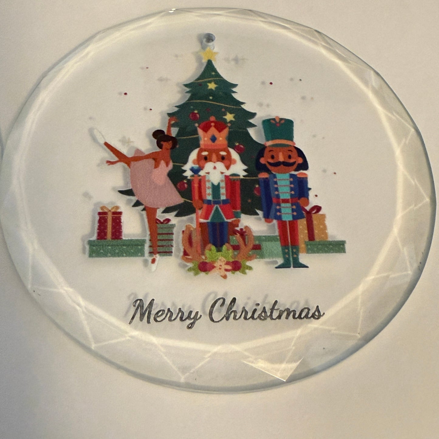 Personalized Glass Black Nutcracker Ornament