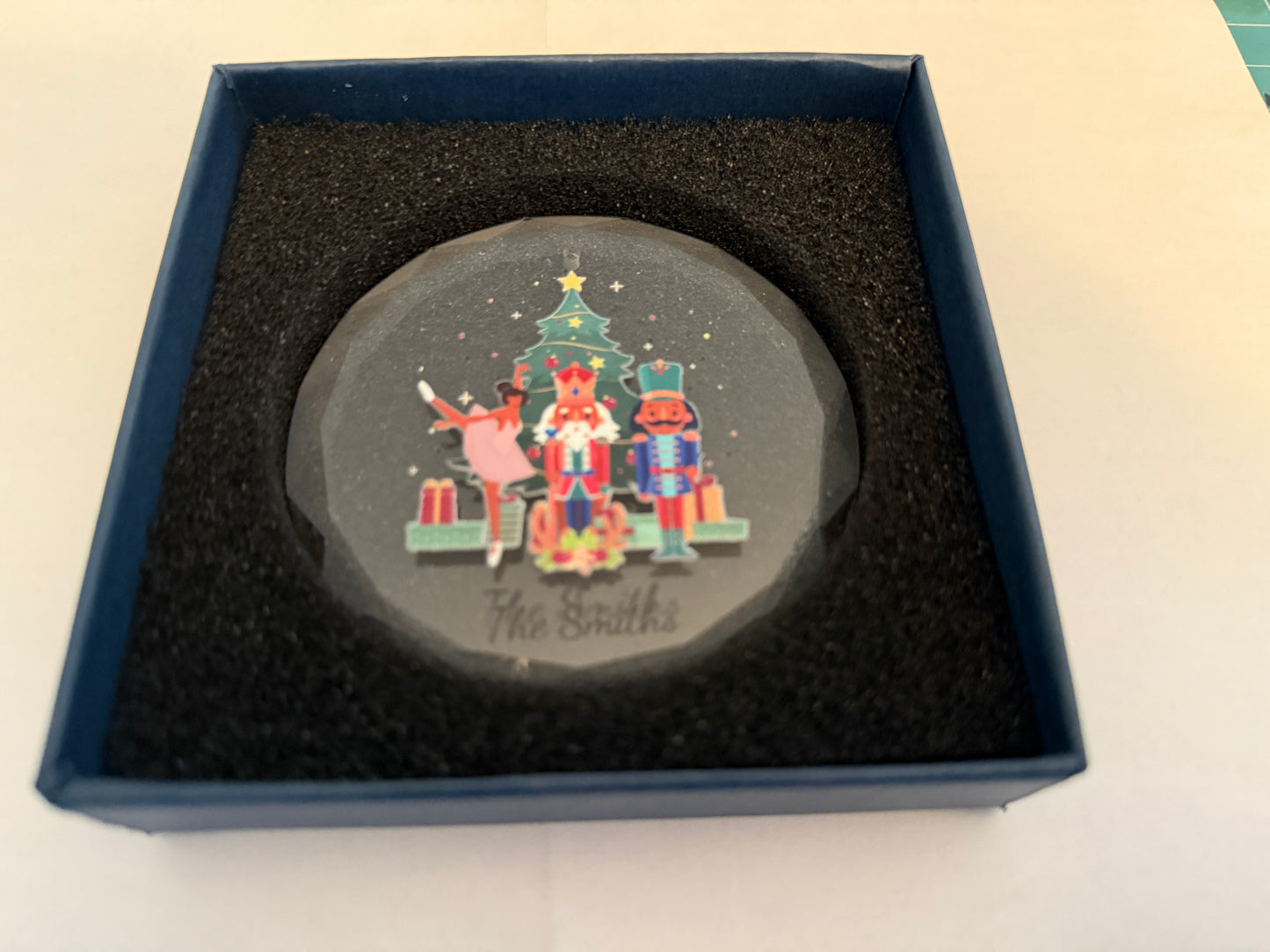 Personalized Glass Black Nutcracker Ornament