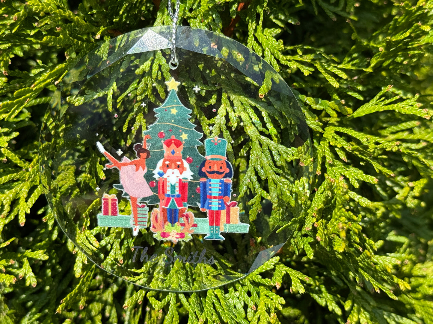 Personalized Glass Black Nutcracker Ornament