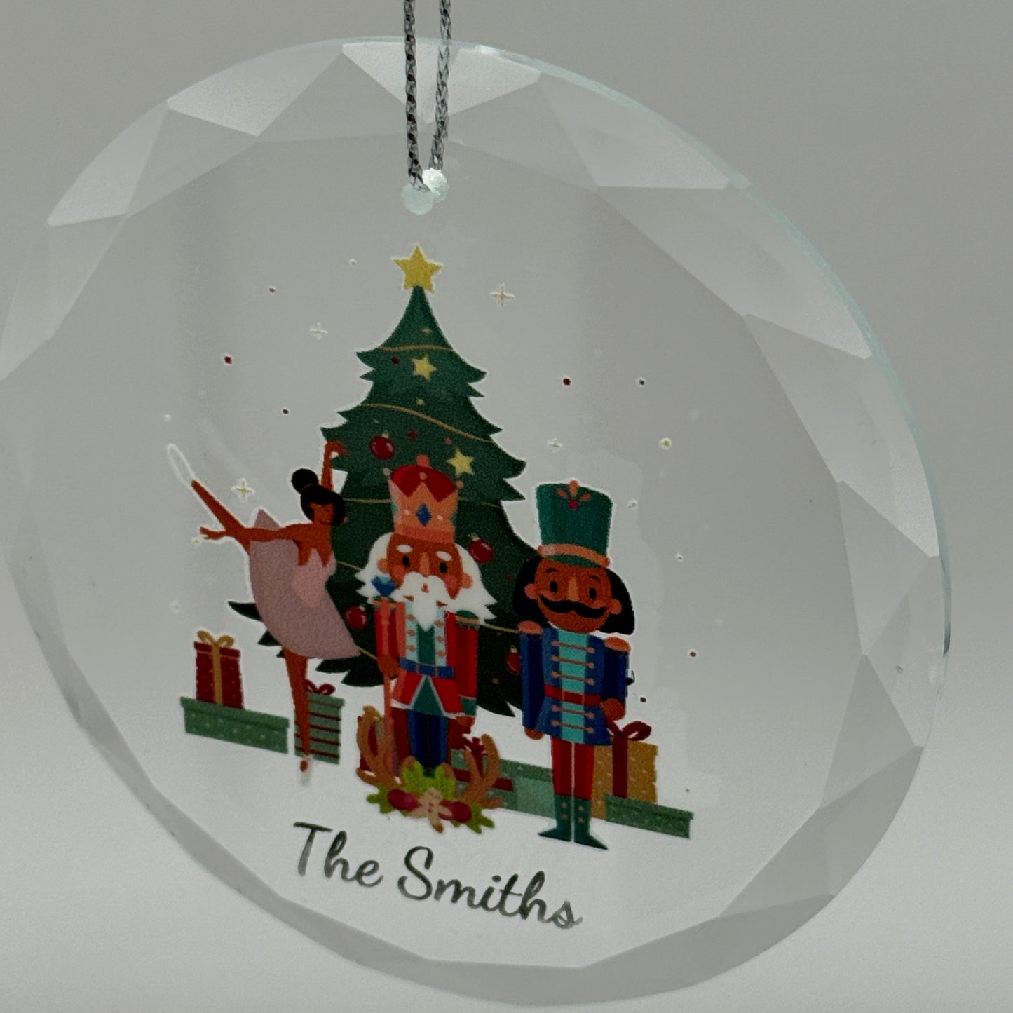 Personalized Glass Black Nutcracker Ornament