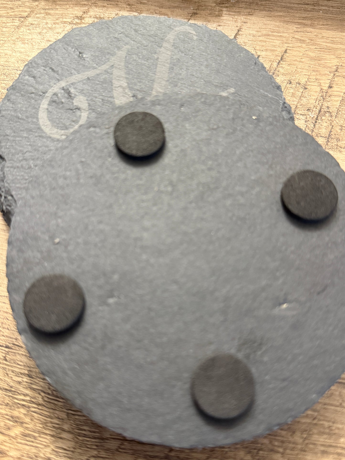Personalized Slate Monogram Coaster Set (Set of 4) with Holder