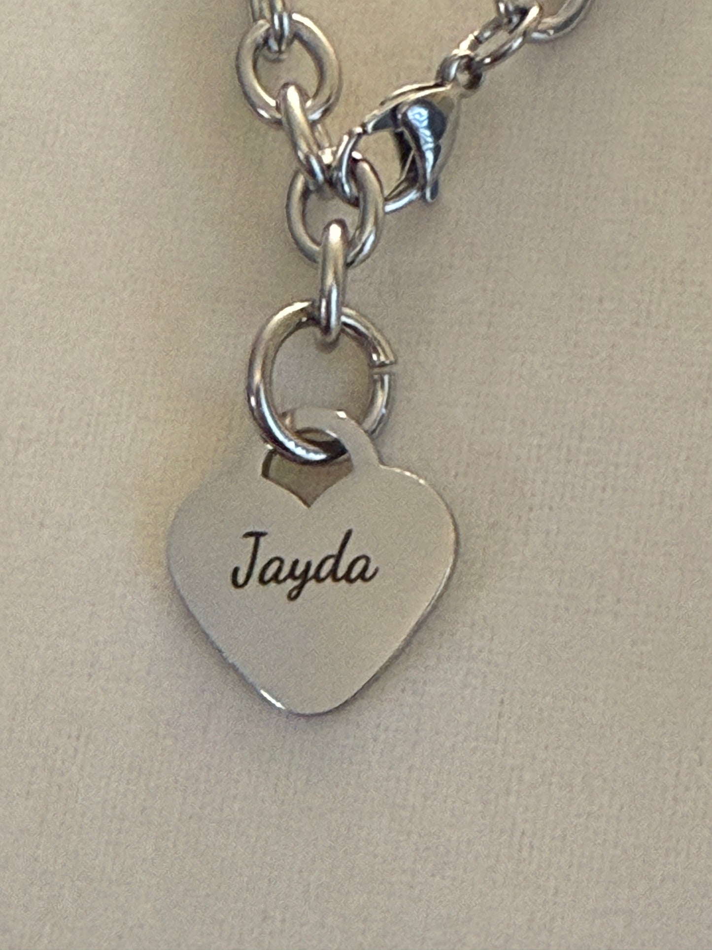 Personalized Stainless Steel Heart Necklace