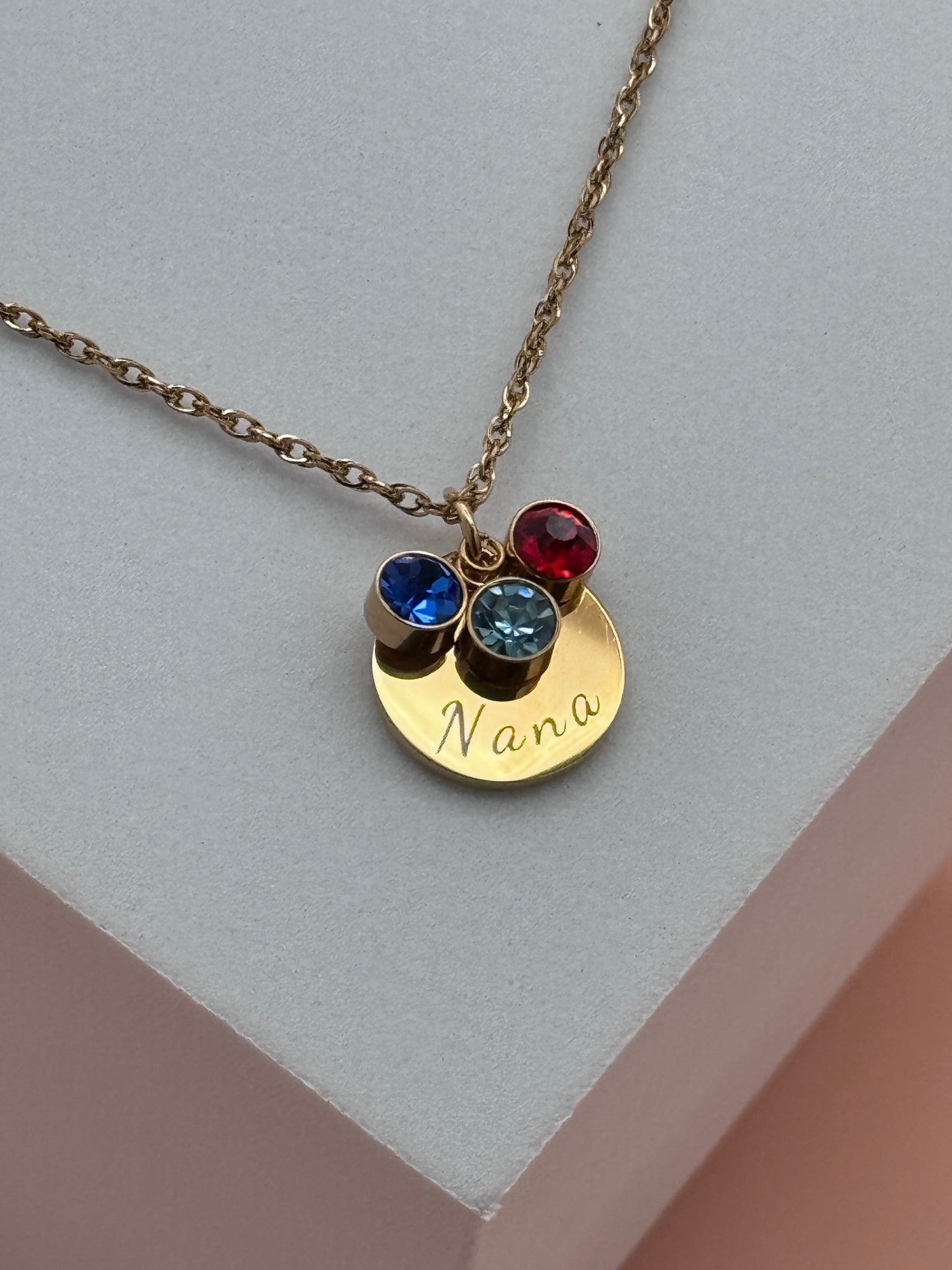 Personalized Birthstone Nana Necklace