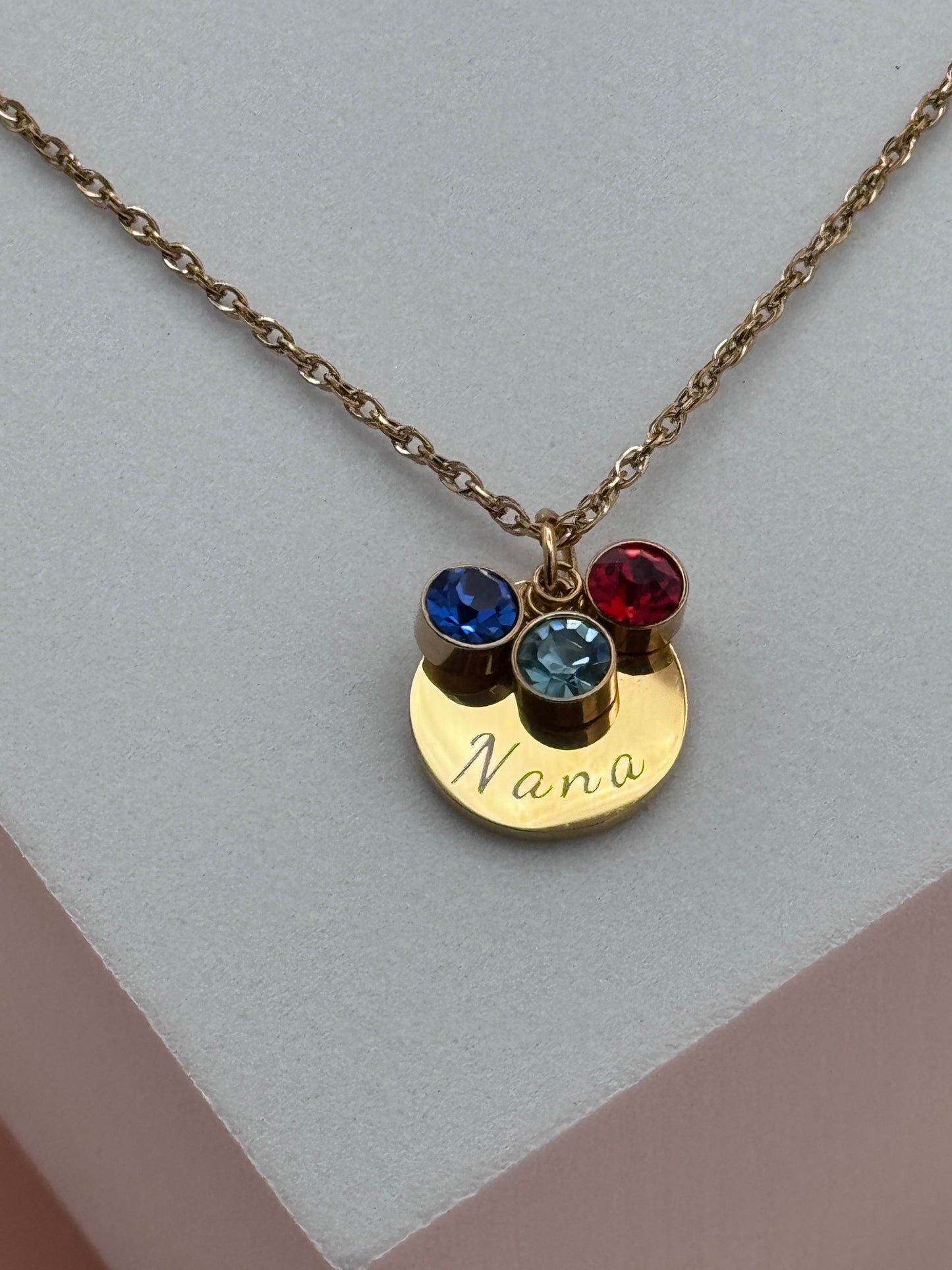 Personalized Birthstone Nana Necklace