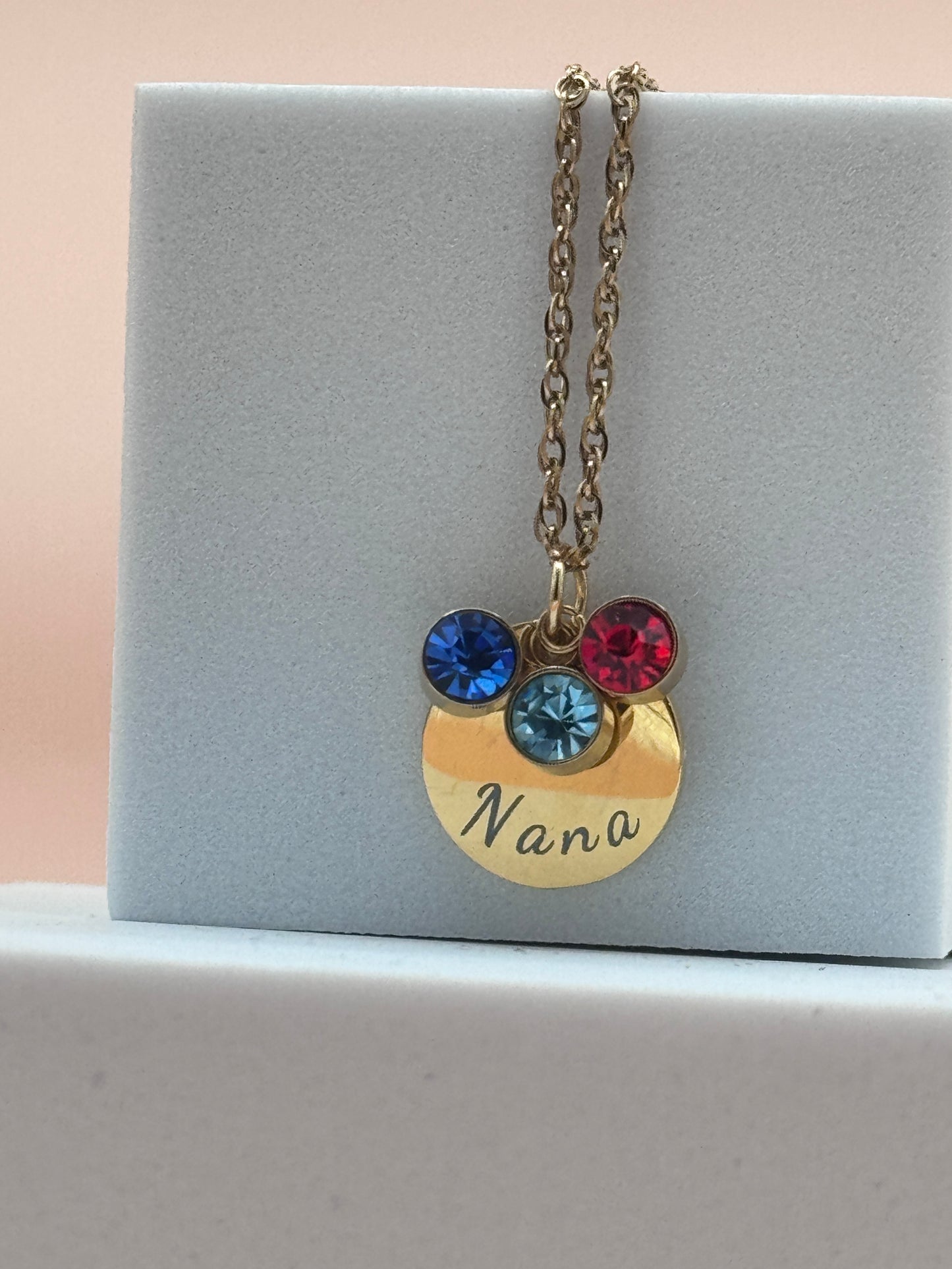 Personalized Birthstone Nana Necklace