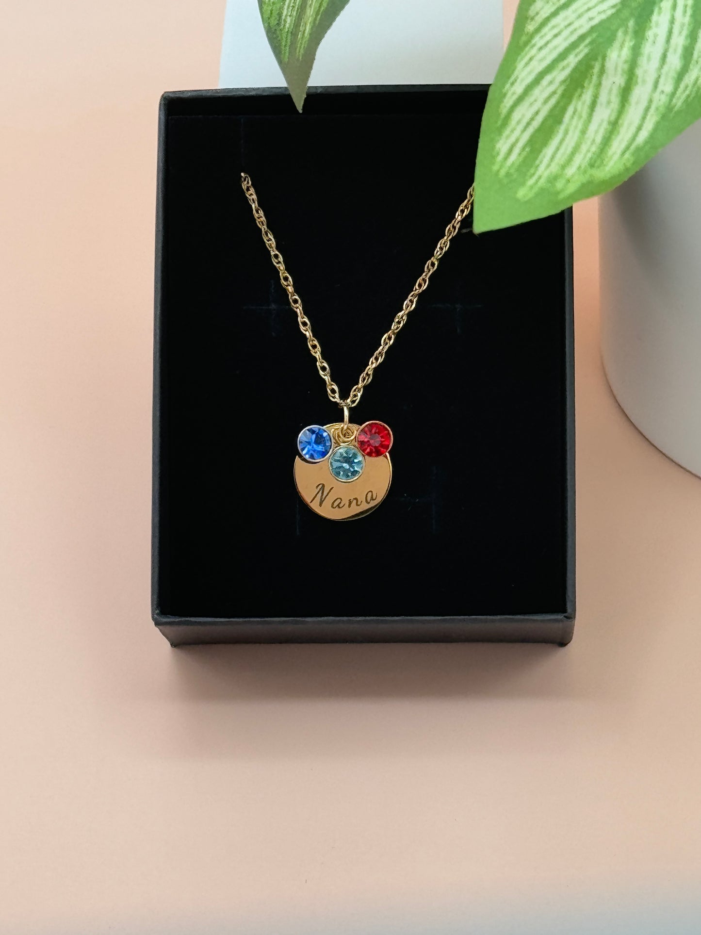 Personalized Birthstone Nana Necklace