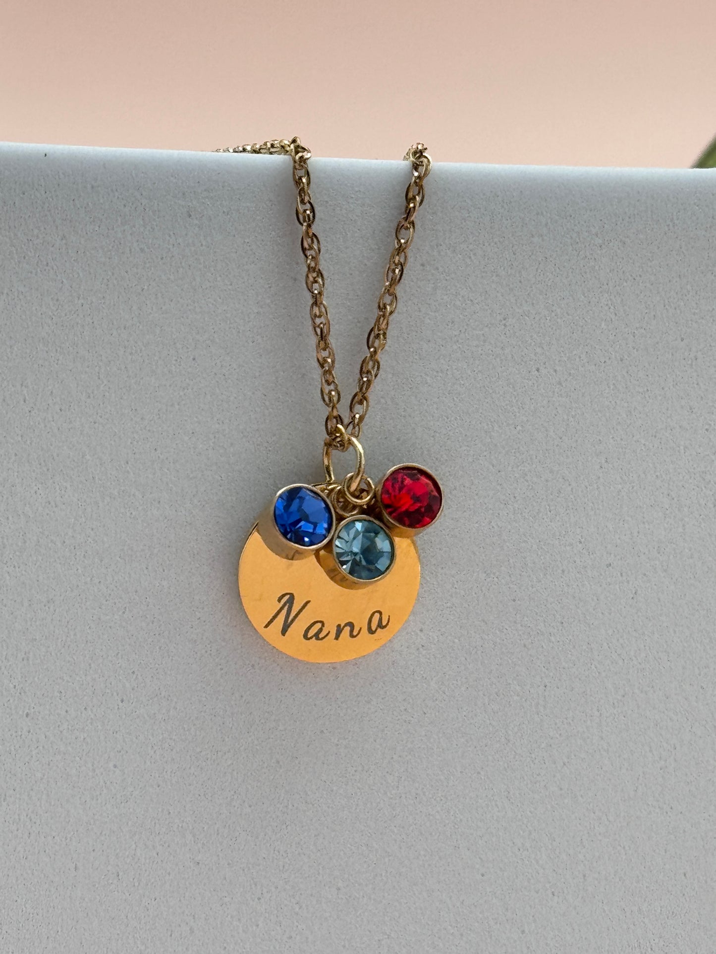 Personalized Birthstone Nana Necklace