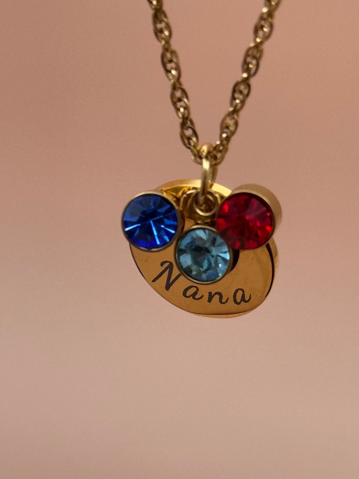 Personalized Birthstone Nana Necklace