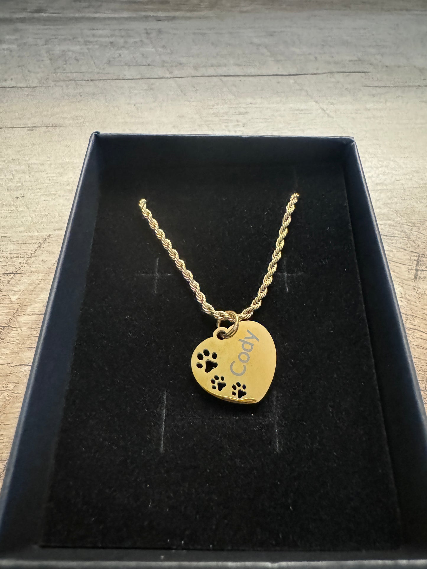 Personalized Paw Print Pet Lover Necklace