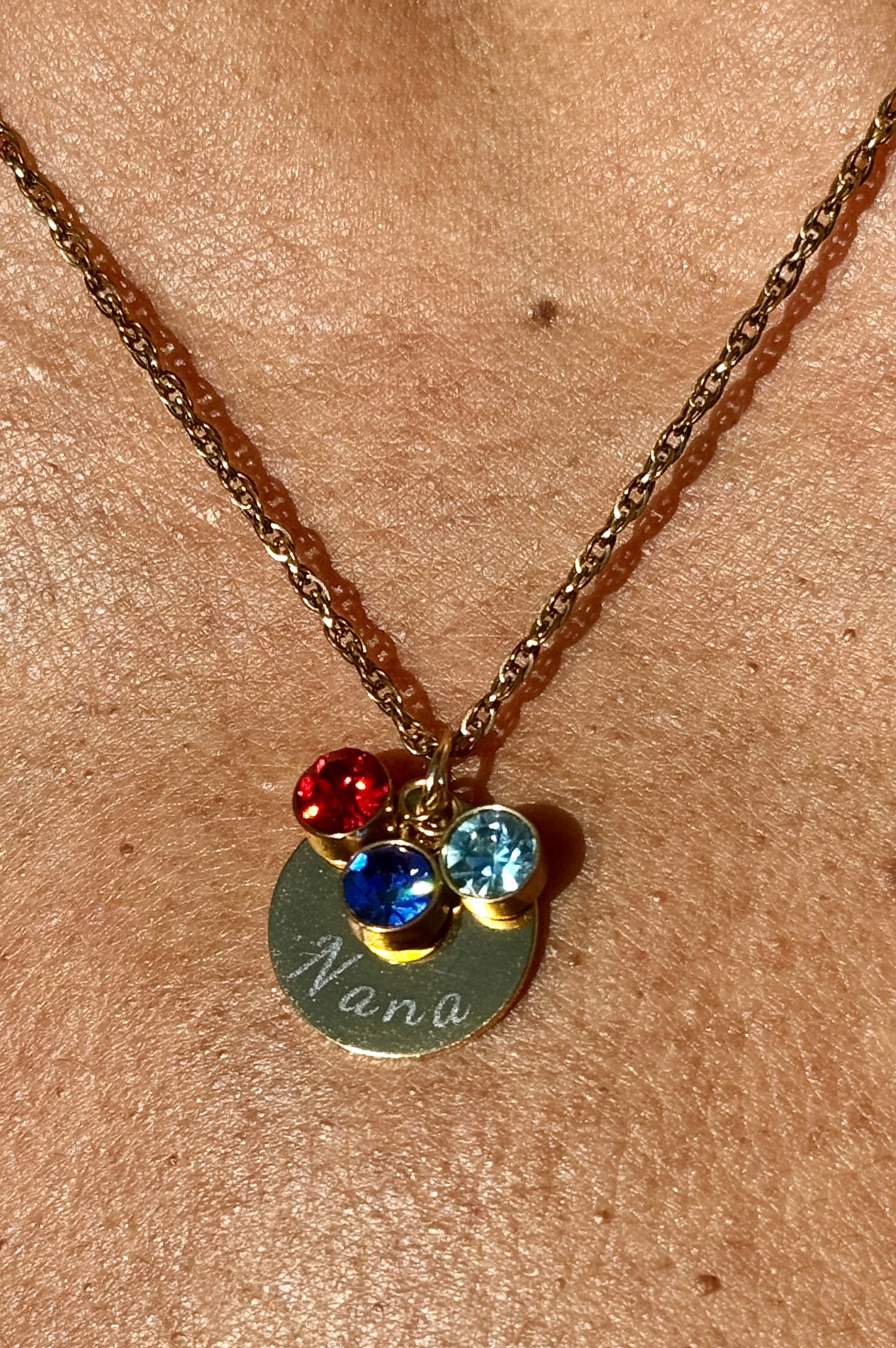 Personalized Birthstone Nana Necklace