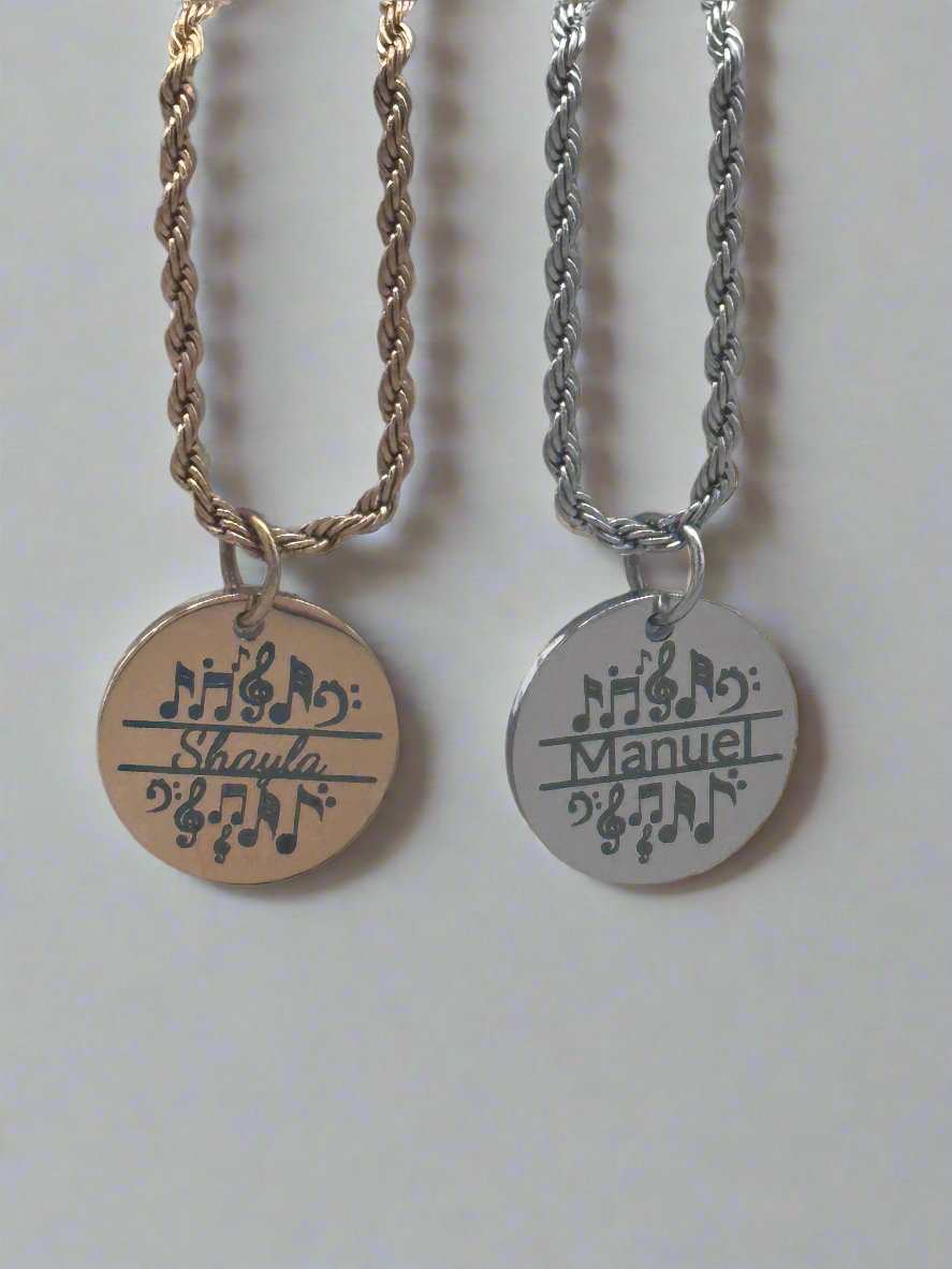 Personalized Music Lovers Pendant Necklace