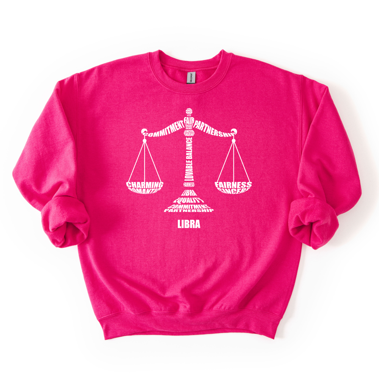 Zodiac Characteristics Crewneck Sweatshirt – Pink Edition
