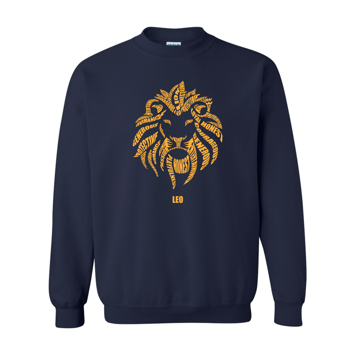 Zodiac Characteristics Crewneck Sweatshirt (White and Navy) Sizes S-5X