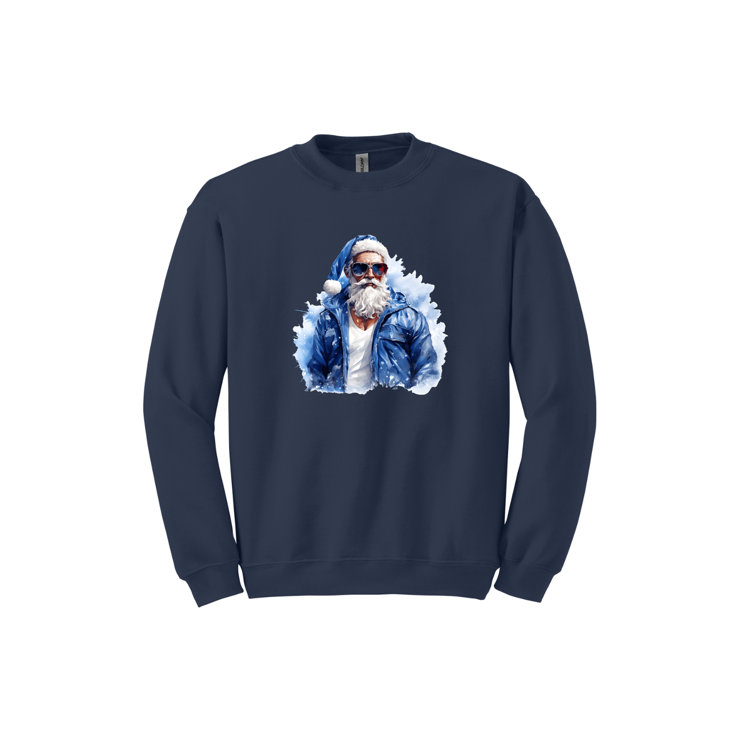 Youth Cool Blue Santa Crewneck Sweatshirt