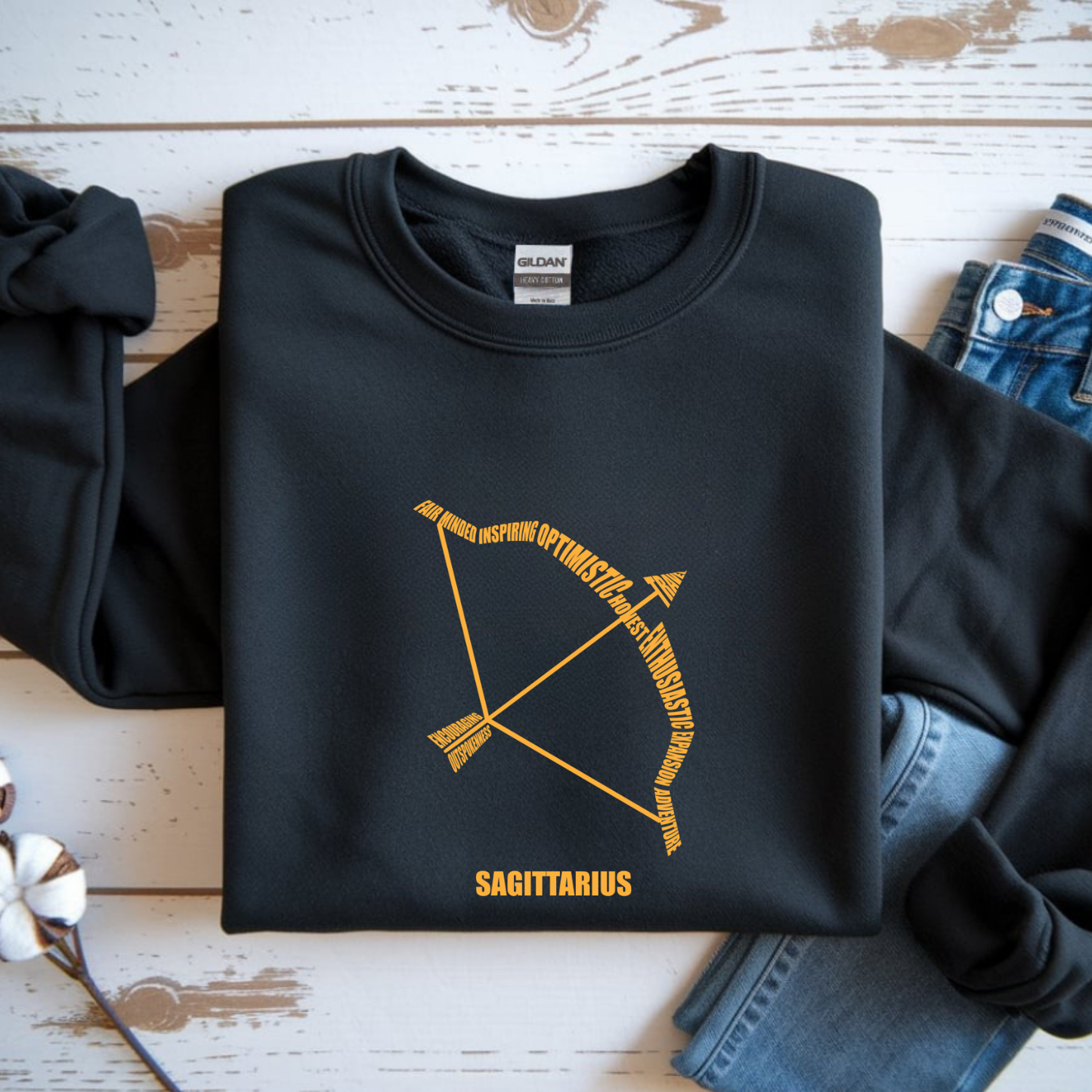 Sagittarius Archery Characteristics Crewneck Sweatshirt — Unisex (S–5X)