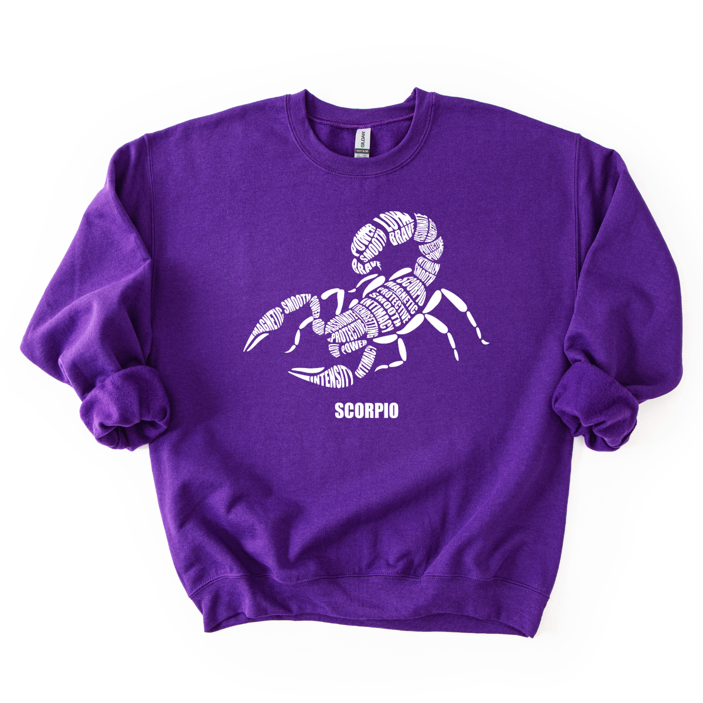 Zodiac Characteristics Crewneck Sweatshirt – Purple Edition