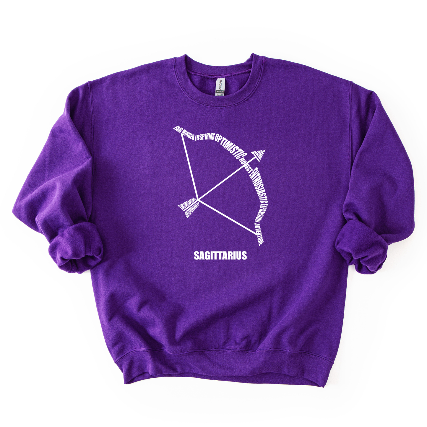 Zodiac Characteristics Crewneck Sweatshirt – Purple Edition