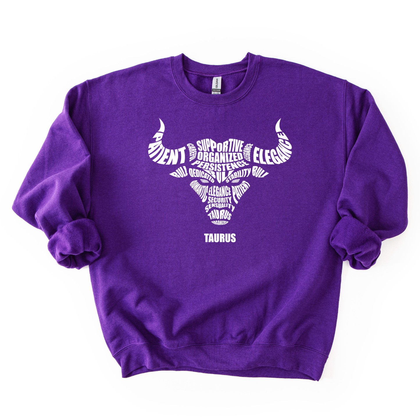 Zodiac Characteristics Crewneck Sweatshirt – Purple Edition