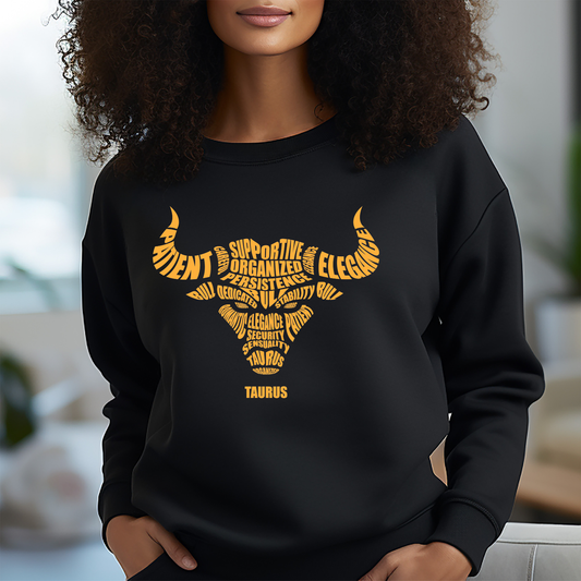 Taurus Bull Characteristics Crewneck Sweatshirt — Unisex (S–5X)