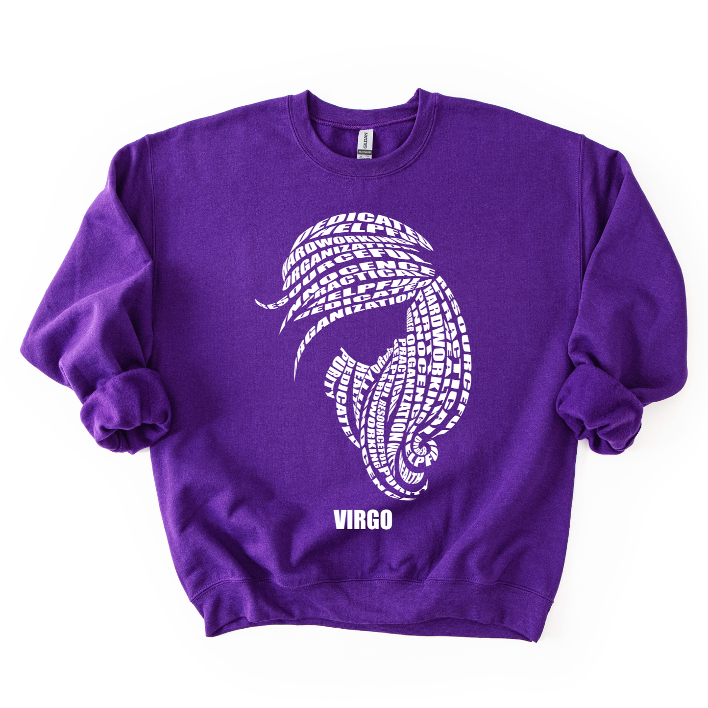 Zodiac Characteristics Crewneck Sweatshirt – Purple Edition