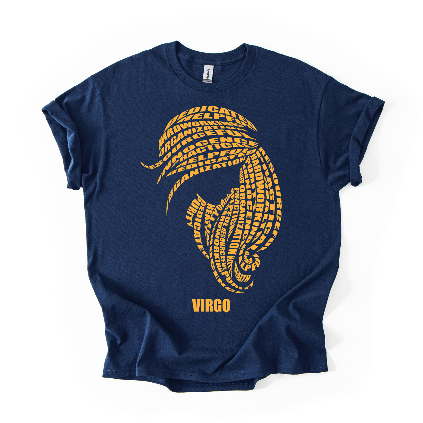 Zodiac Characteristics Navy Blue T-Shirt – All Signs Available