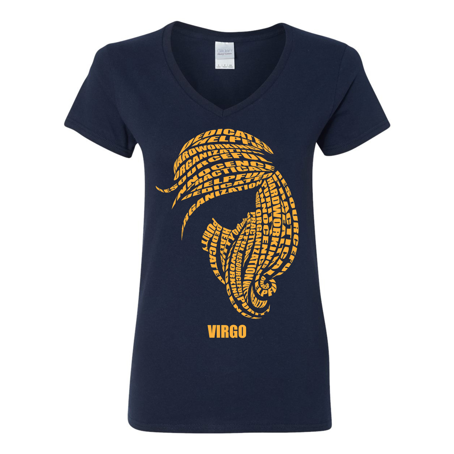 Zodiac Characteristics Navy Blue T-Shirt – All Signs Available