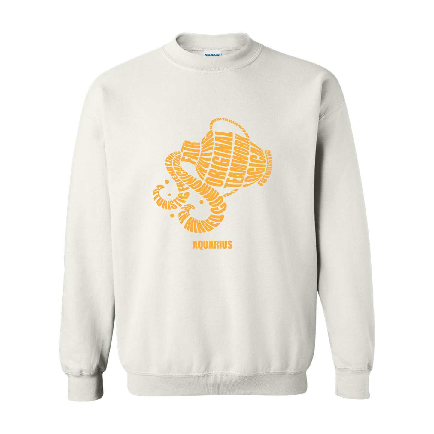 Zodiac Characteristics Crewneck Sweatshirt (White and Navy) Sizes S-5X