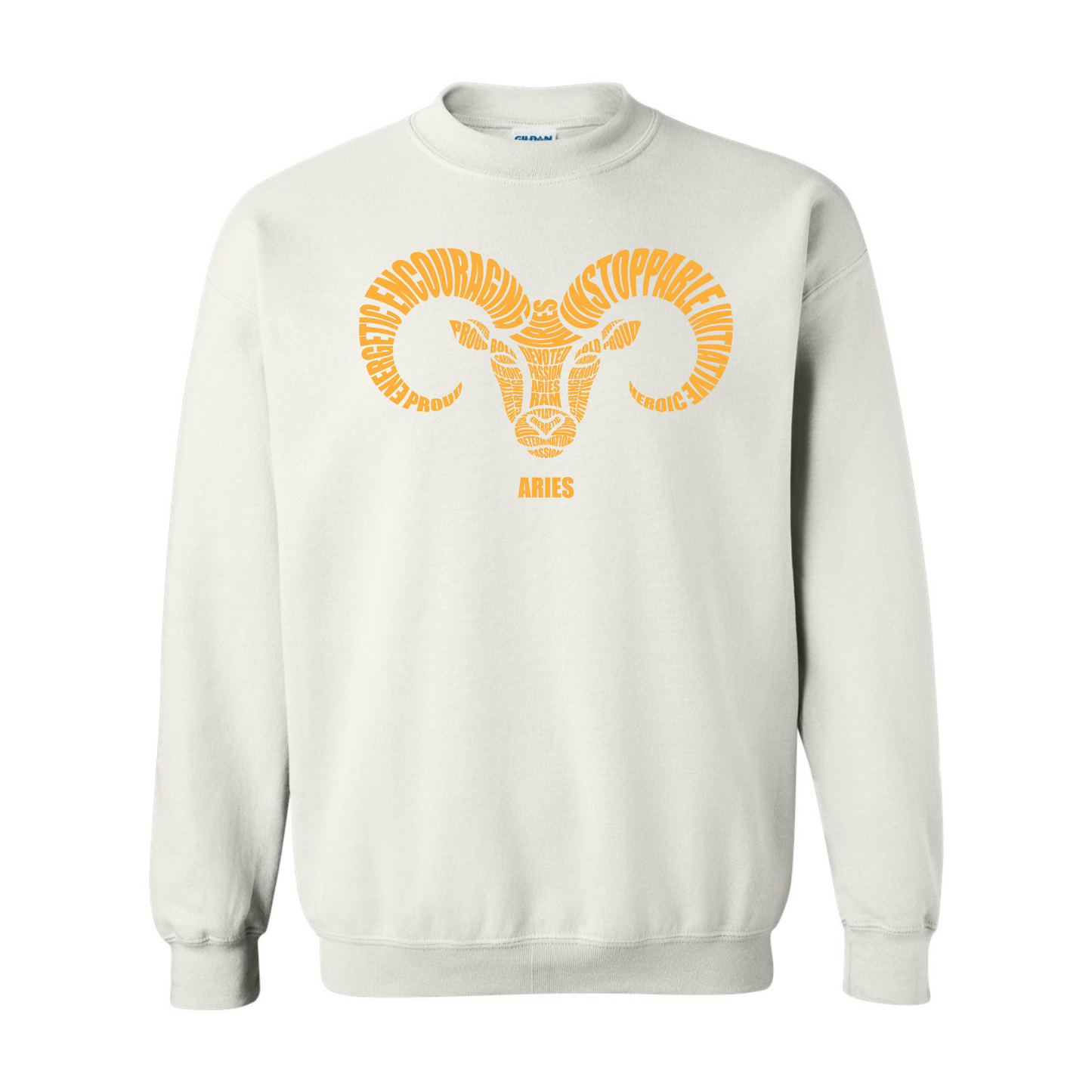 Zodiac Characteristics Crewneck Sweatshirt (White and Navy) Sizes S-5X