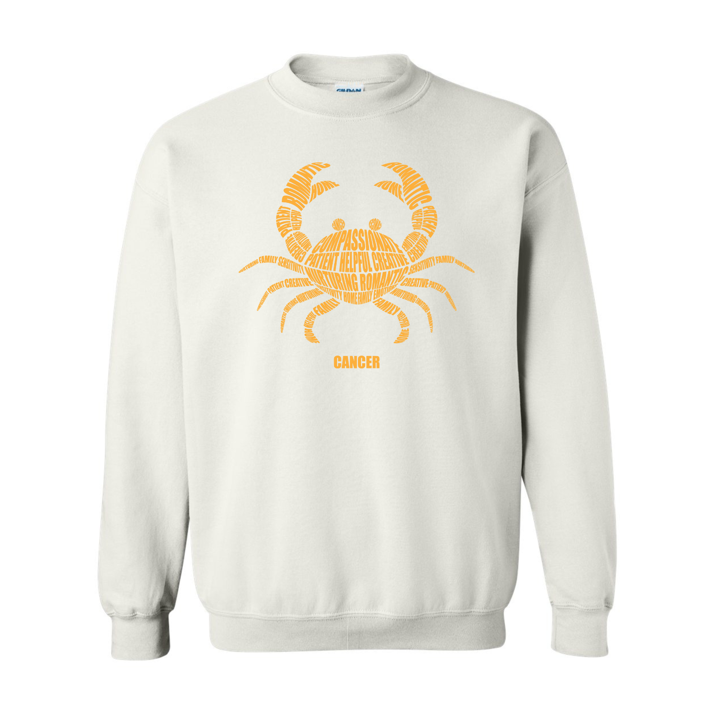 Zodiac Characteristics Crewneck Sweatshirt (White and Navy) Sizes S-5X