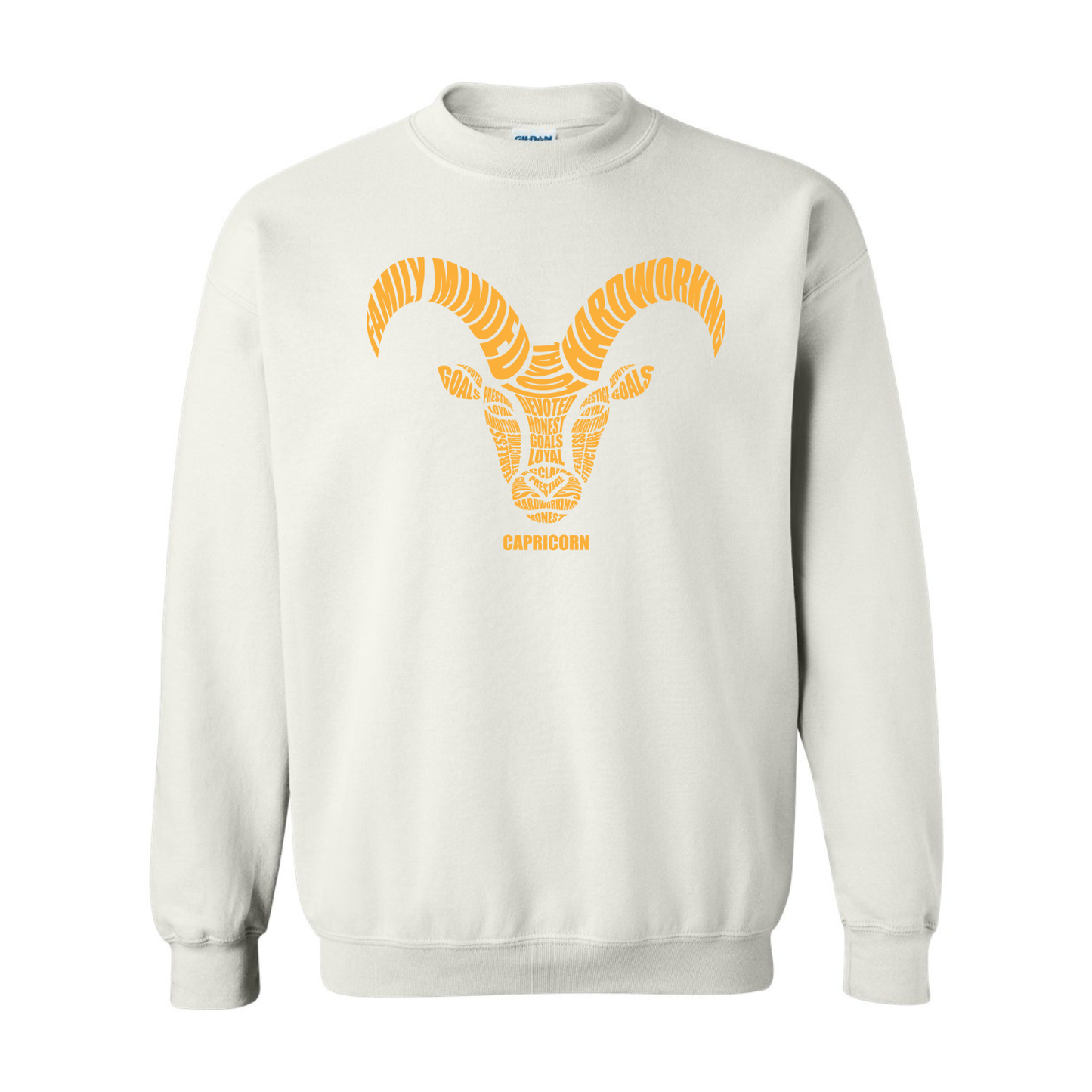 Zodiac Characteristics Crewneck Sweatshirt (White and Navy) Sizes S-5X