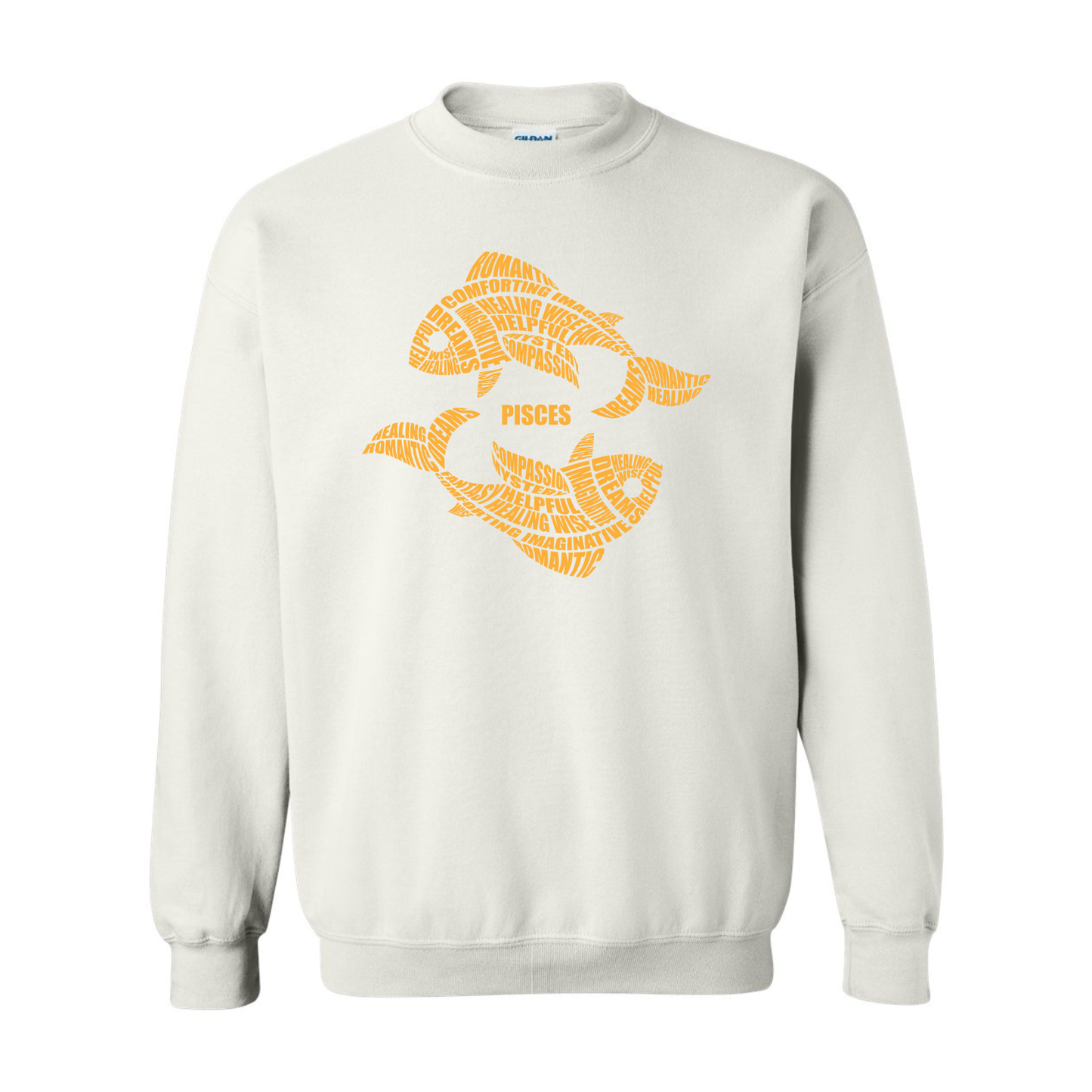 Zodiac Characteristics Crewneck Sweatshirt (White and Navy) Sizes S-5X