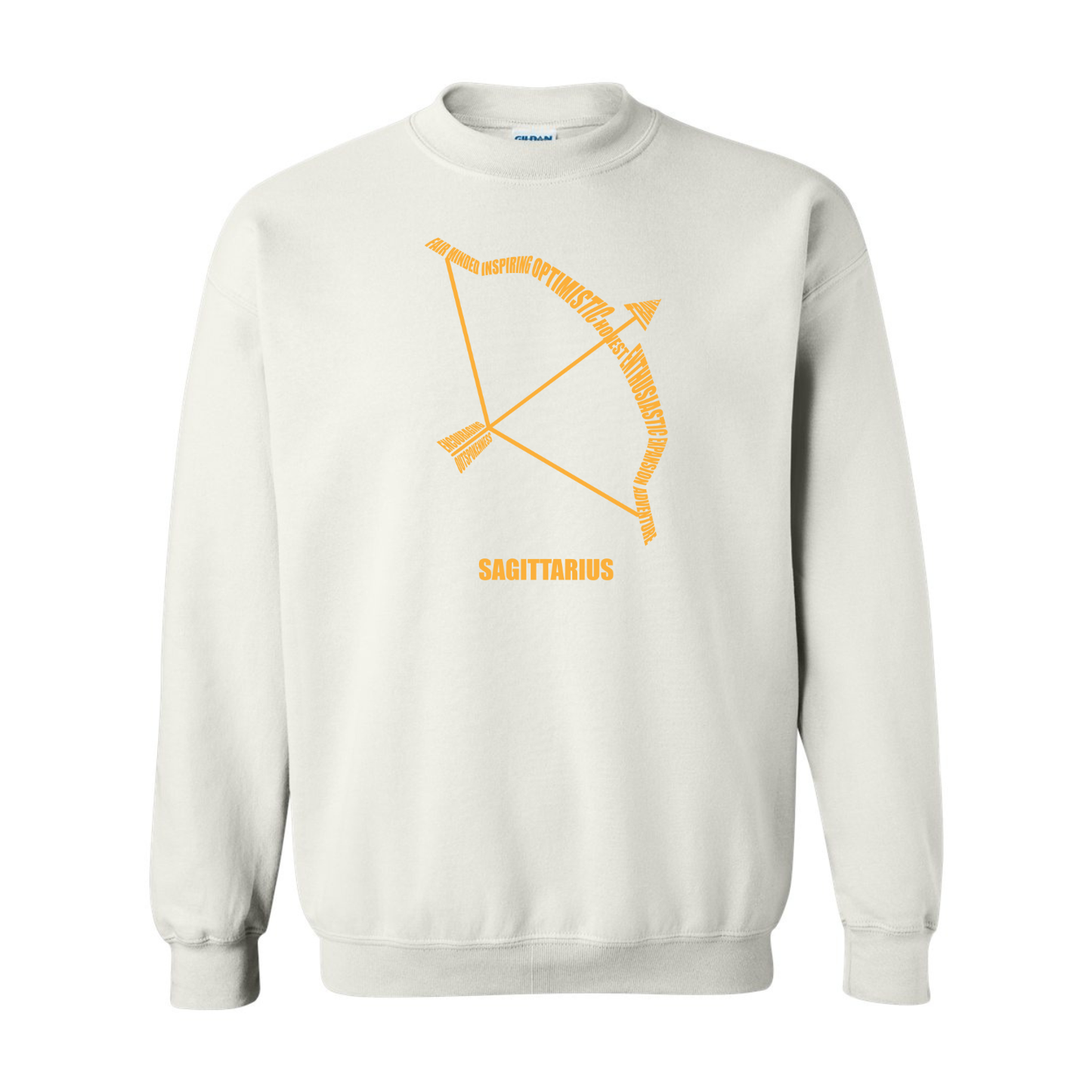 Zodiac Characteristics Crewneck Sweatshirt (White and Navy) Sizes S-5X