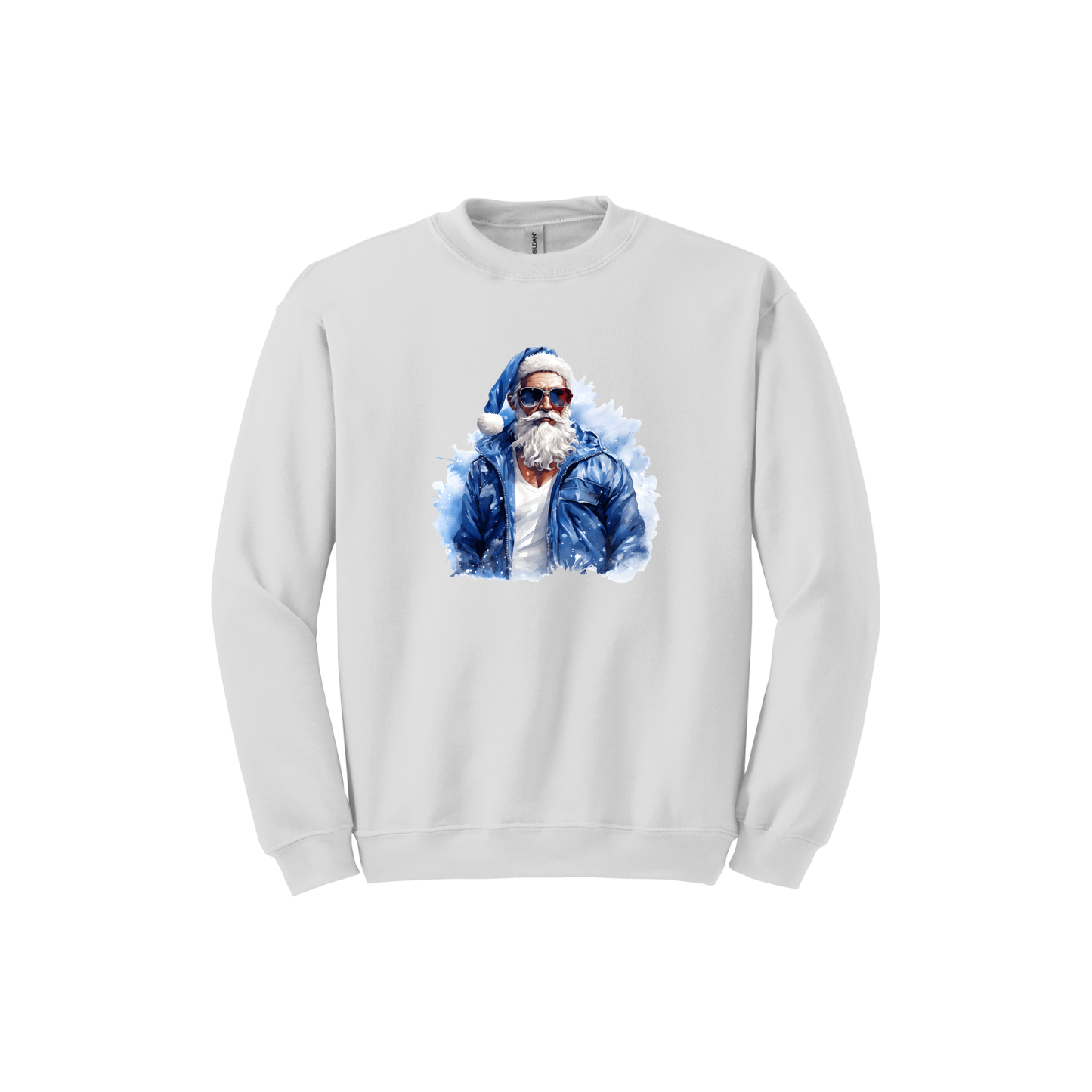 Youth Cool Blue Santa Crewneck Sweatshirt