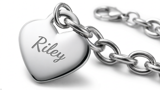 Personalized Stainless Steel Heart Anklet