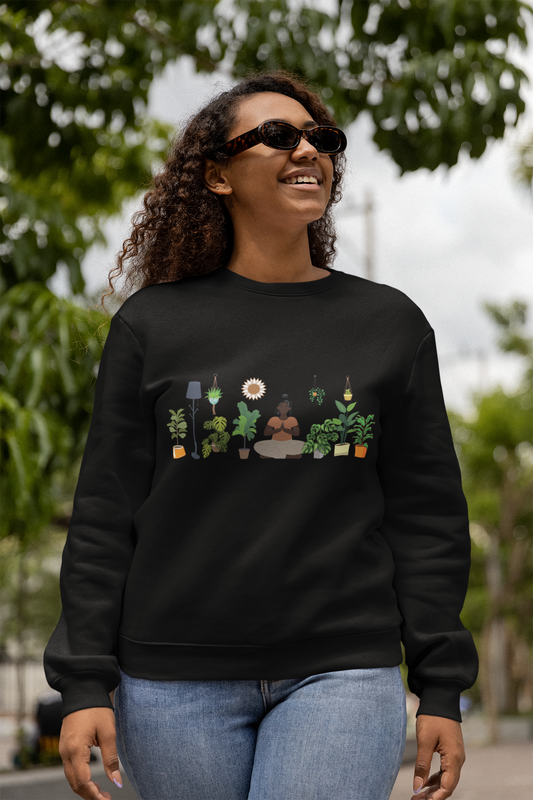 Peaceful Journey Plant Lover Unisex Premium Crew Neck Sweatshirt