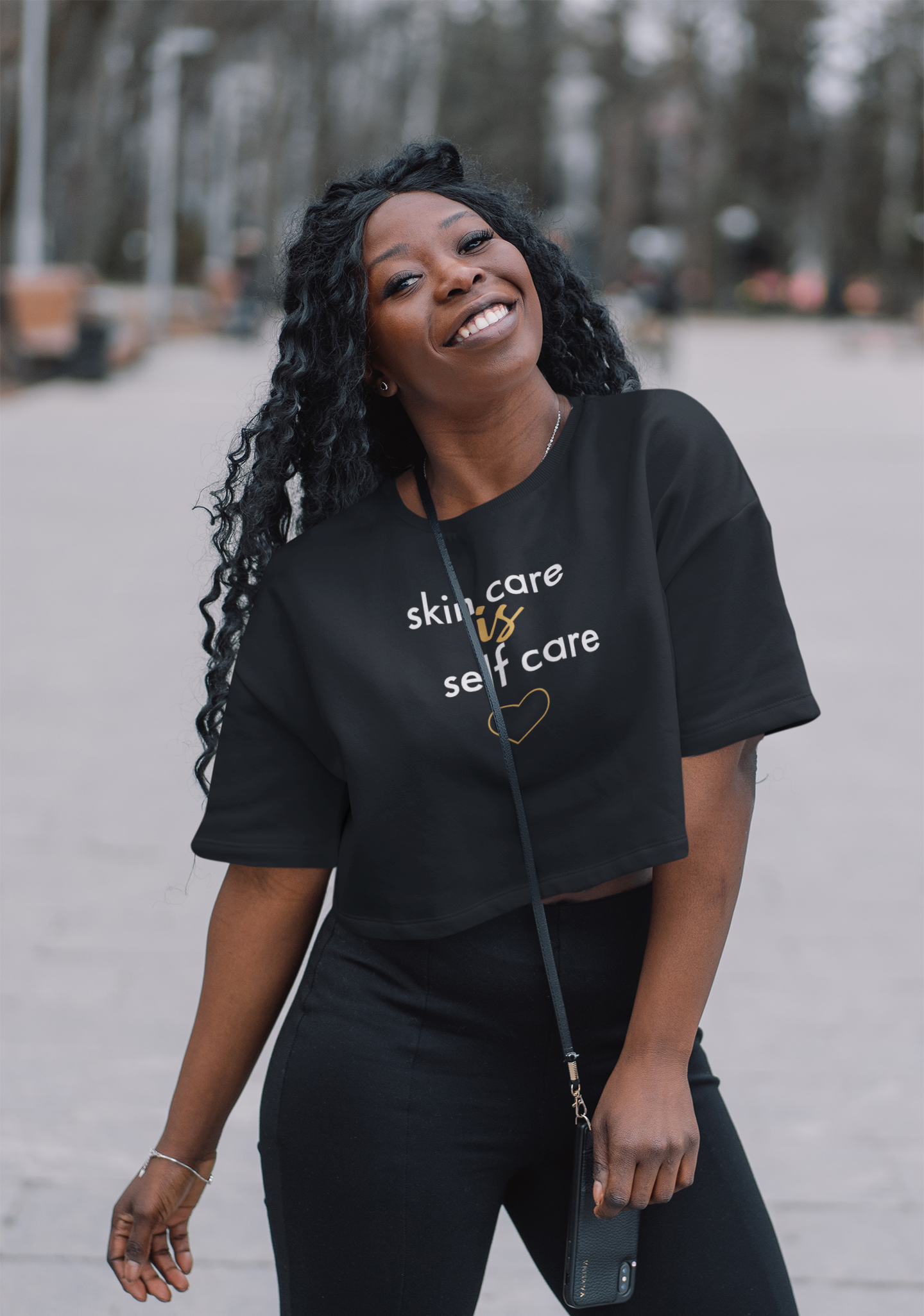 Skin Care Is Self Care Women’s crop top