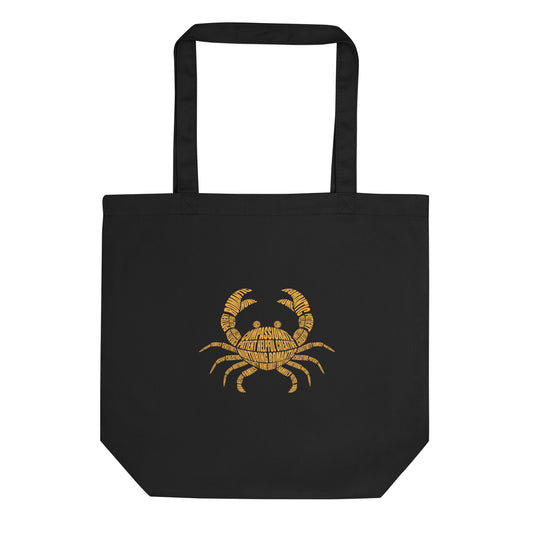 Cancer Crab Characteristics Eco Tote Bag - Gold