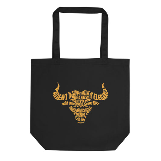 Taurus Bull Characteristics Eco Tote Bag - Gold