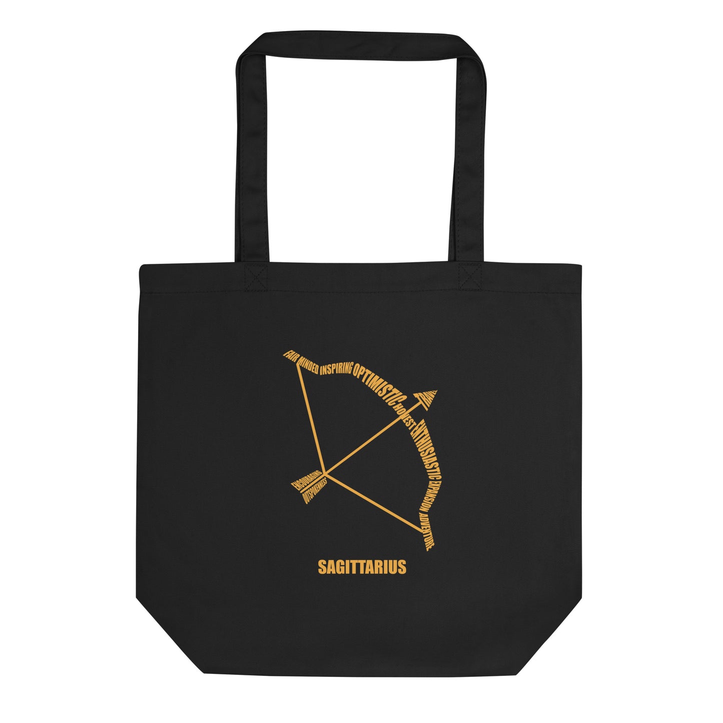 Sagittarius Archery Characteristics Eco Tote Bag - Gold