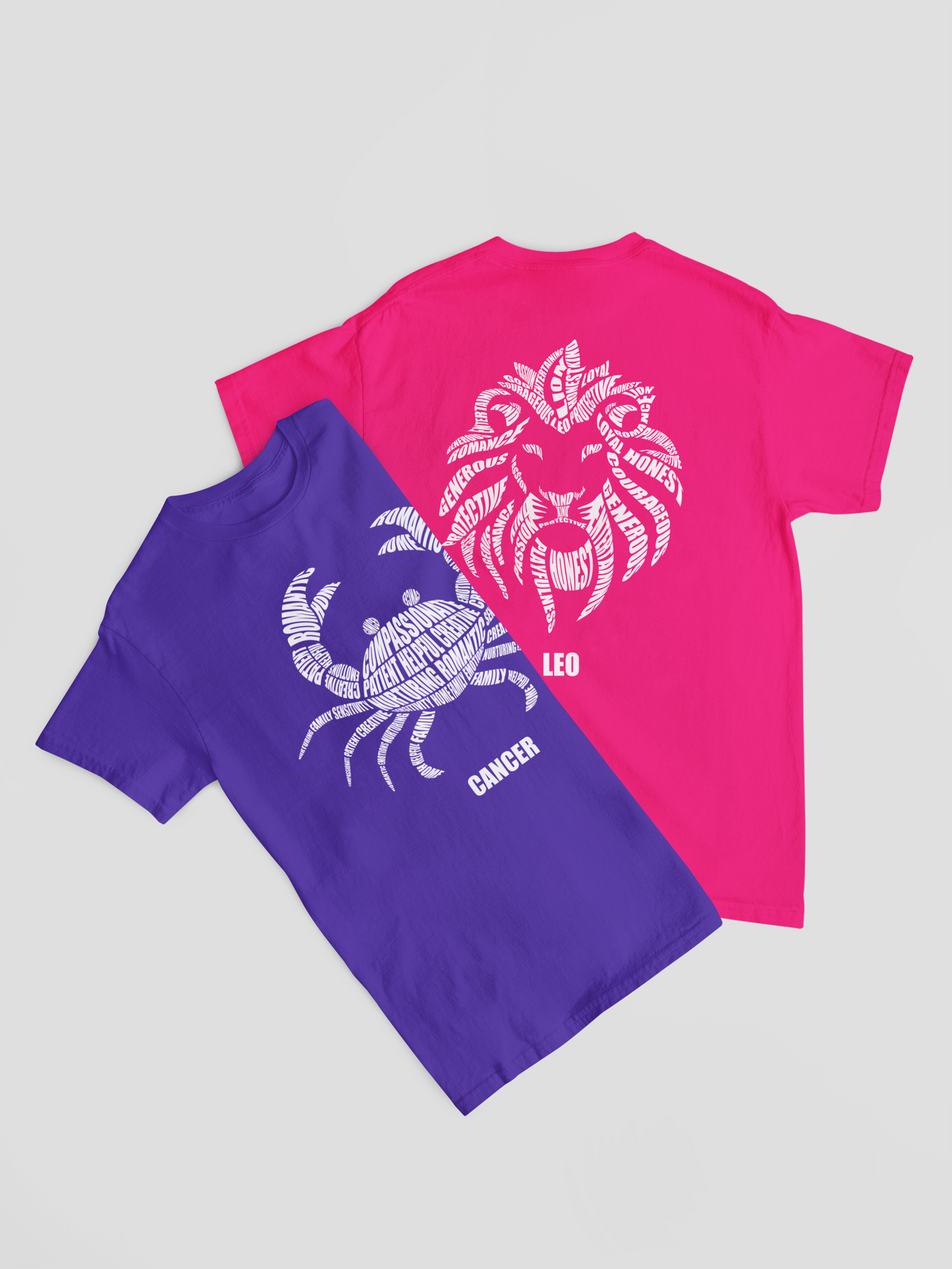Zodiac Characteristics T-Shirt Collection – Pink & Purple Edition